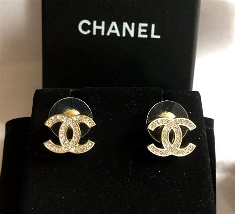 chanel logo stud earrings fake|authentic Chanel logo stud earrings.